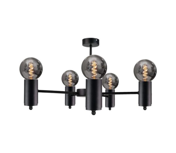 Keter Lighting Csillár rúdon ARD 5xE27/60W/230V fekete