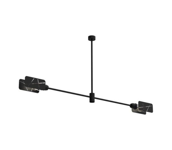 Csillár rúdon ASTRA 2xE27/60W/230V fekete