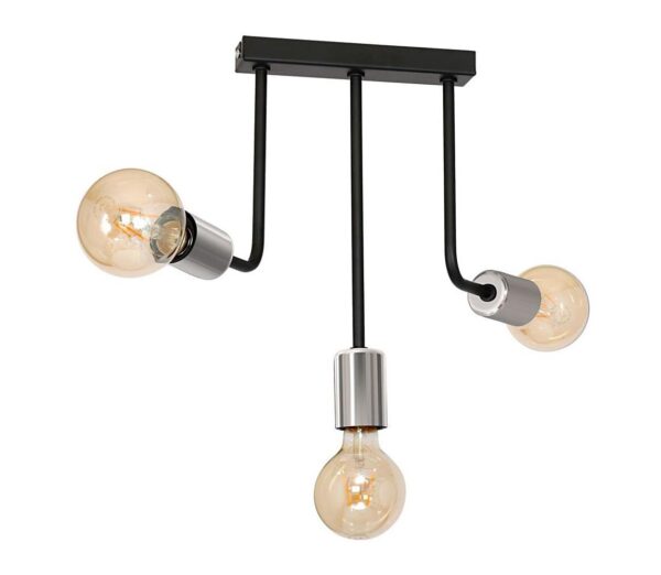 Csillár rúdon CANDELA 3xE27/15W/230V fekete