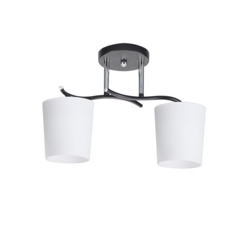 Csillár rúdon ESNYR 2xE27/40W/230V fekete/fehér