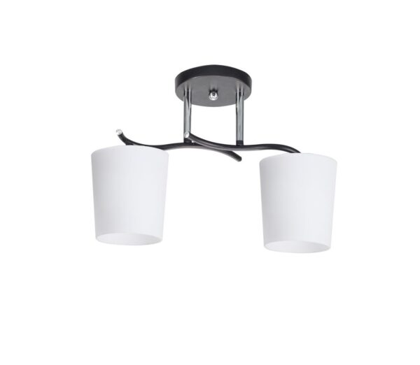 Csillár rúdon ESNYR 2xE27/40W/230V fekete/fehér