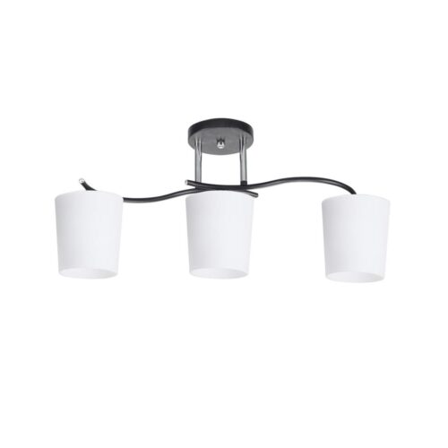 Csillár rúdon ESNYR 3xE27/40W/230V fekete/fehér