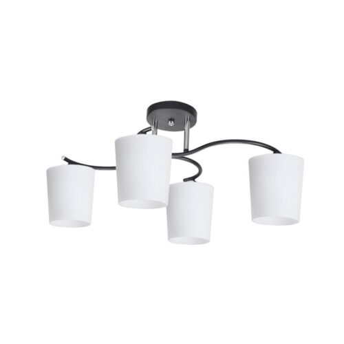 Csillár rúdon ESNYR 4xE27/40W/230V fekete/fehér