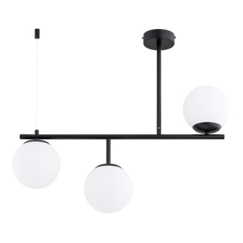 Csillár rúdon LUNA 3xE14/10W/230V fekete