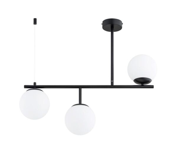 Csillár rúdon LUNA 3xE14/10W/230V fekete