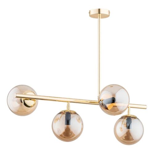 Csillár rúdon  LUNGO 4xE14/10W/230V arany