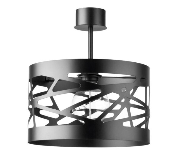 Csillár rúdon MODUL FREZ 1xE27/60W/230V á. 30 cm fekete