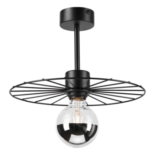 Csillár rúdon MONTANA 1xE27/15W/230V átm. 30 cm fekete