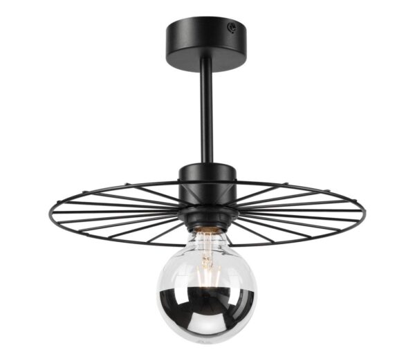 Csillár rúdon MONTANA 1xE27/15W/230V átm. 30 cm fekete