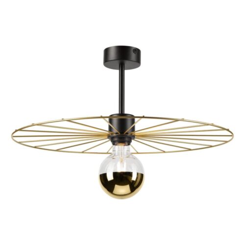 Csillár rúdon MONTANA 1xE27/15W/230V átm. 45 cm arany/fekete
