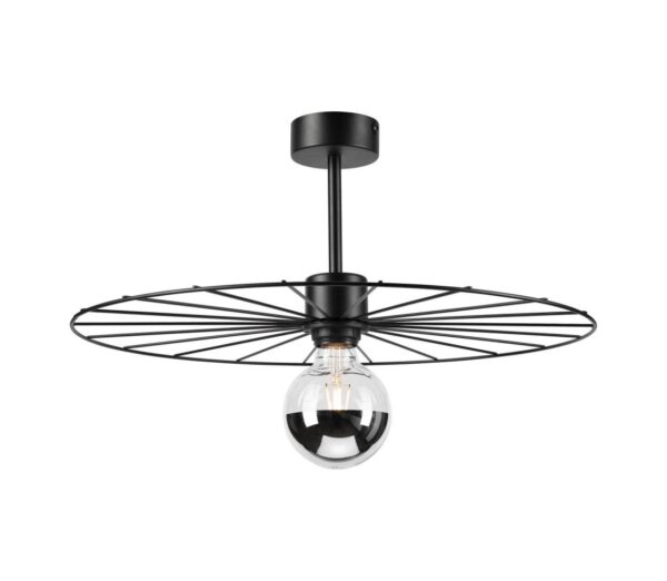Csillár rúdon MONTANA 1xE27/15W/230V átm. 45 cm fekete