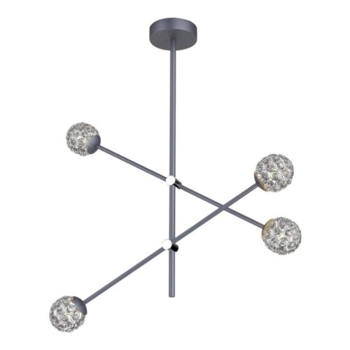 Csillár rúdon PAKSOS 4xG9/5W/230V szürke