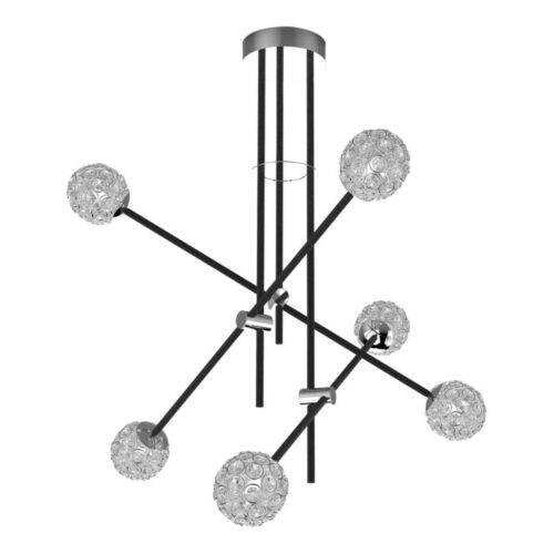 Csillár rúdon PAKSOS 6xG9/5W/230V fekete