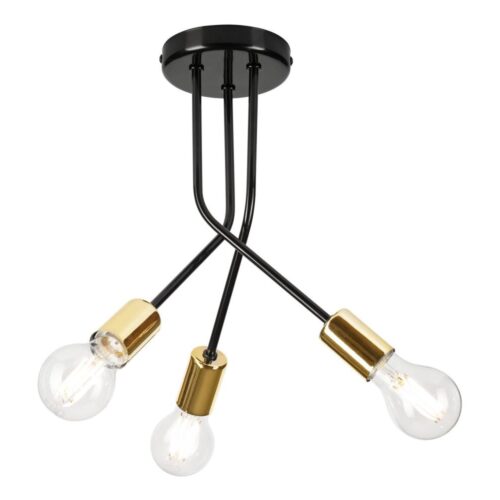Csillár rúdon PRIYA 3xE27/15W/230V fekete