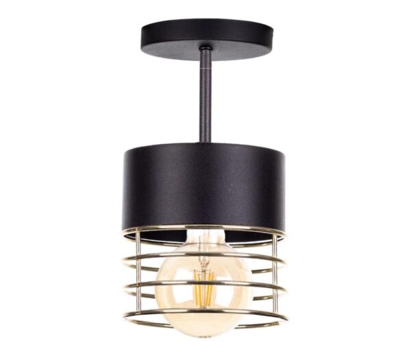 Keter Lighting Csillár rúdon ROY 1xE27/60W/230V fekete