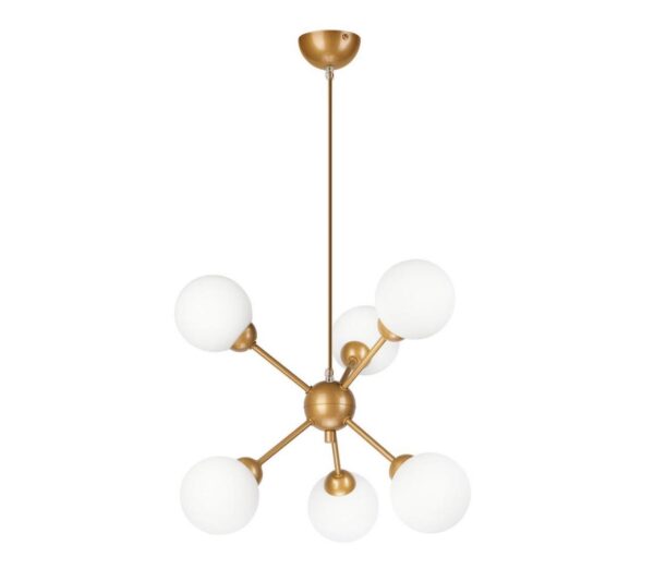 Csillár rúdon RUBBY BALL 6xG9/5W/230V arany