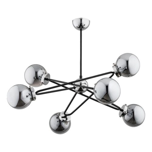 Csillár rúdon SAGITO 6xE14/10W/230V króm