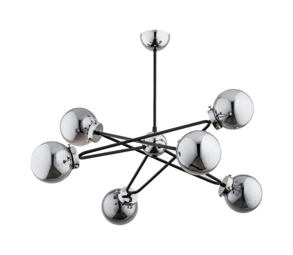 Csillár rúdon SAGITO 6xE14/10W/230V króm