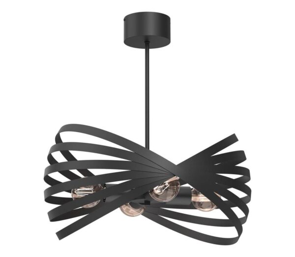 Csillár rúdon  SPARKLE 4xE27/15W/230V fekete