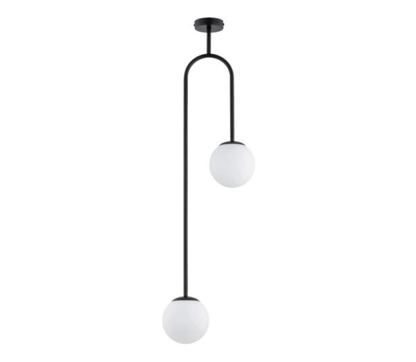 Csillár rúdon  VECTOR 2xE14/10W/230V fekete