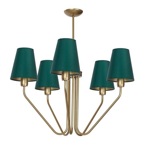 Csillár rúdon VICTORIA 5xE27/60W/230V zöld