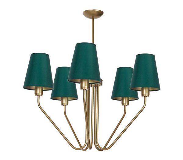 Csillár rúdon VICTORIA 5xE27/60W/230V zöld