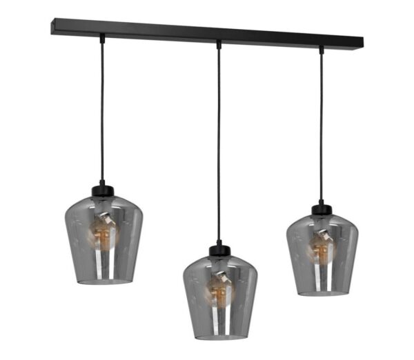 Csillár SANTIAGO 3xE27 / 60W / 230V fekete
