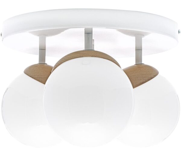 Csillár SFERA WOOD 3xE14/40W/230V fehér
