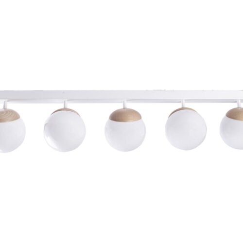 Csillár SFERA WOOD 5xE14/40W/230V fehér