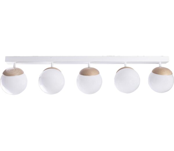 Csillár SFERA WOOD 5xE14/40W/230V fehér