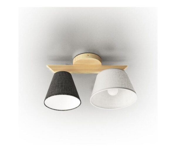 Csillár YOKE 2xE14/40W/230V világos fa