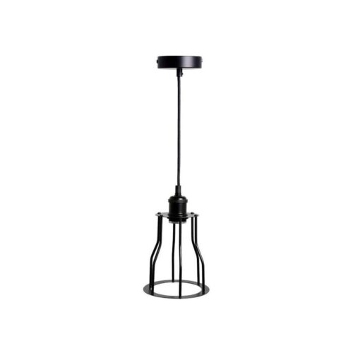 Csillár zsinóron 1xE27/60W/230V átm. 15 cm fekete