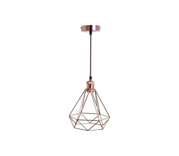 Csillár zsinóron 1xE27/60W/230V átm. 22 cm réz