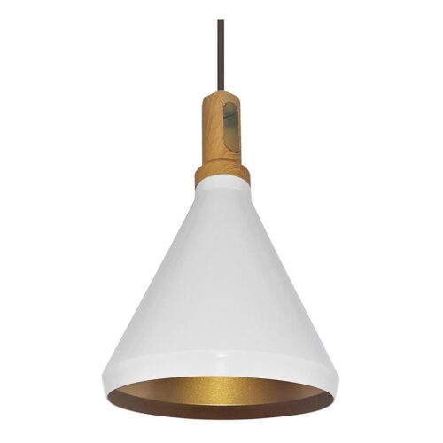 Csillár zsinóron 1xE27/60W/230V átm. 23 cm fehér