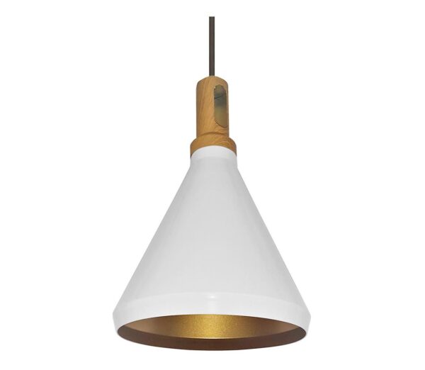 Csillár zsinóron 1xE27/60W/230V átm. 23 cm fehér