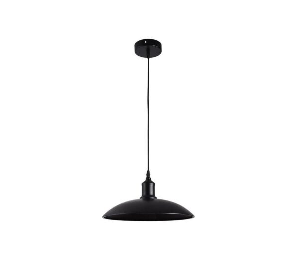 Csillár zsinóron 1xE27/60W/230V átm. 29 cm fekete