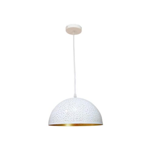 Csillár zsinóron 1xE27/60W/230V átm. 30 cm fehér