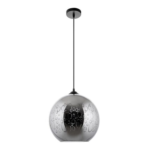 Csillár zsinóron 1xE27/60W/230V átm. 30 cm fekete