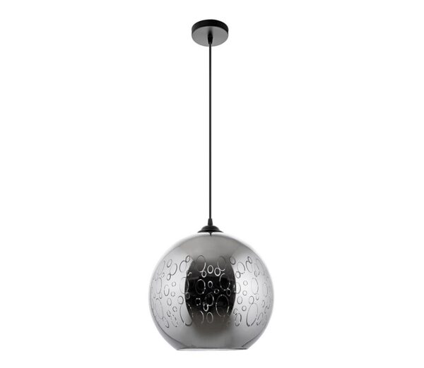 Csillár zsinóron 1xE27/60W/230V átm. 30 cm fekete