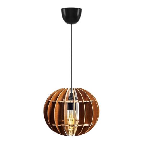 Csillár zsinóron 1xE27/60W/230V barna átm. 20 cm