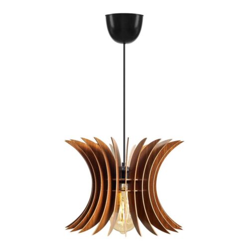 Csillár zsinóron 1xE27/60W/230V barna átm. 20 cm