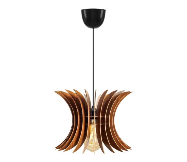 Csillár zsinóron 1xE27/60W/230V barna átm. 20 cm