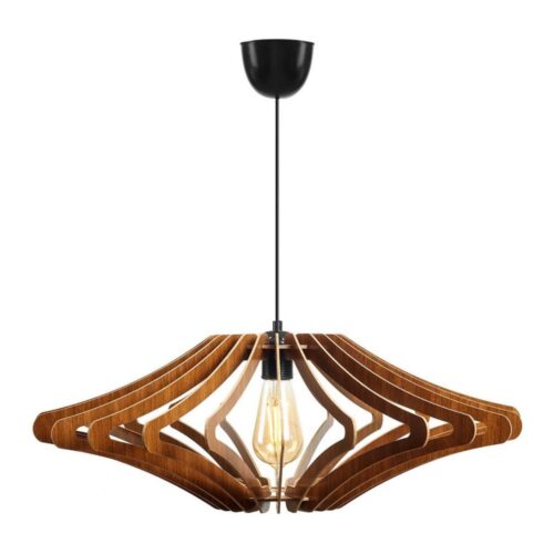 Csillár zsinóron 1xE27/60W/230V barna átm. 47 cm