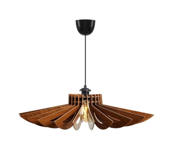 Csillár zsinóron 1xE27/60W/230V barna átm. 52 cm