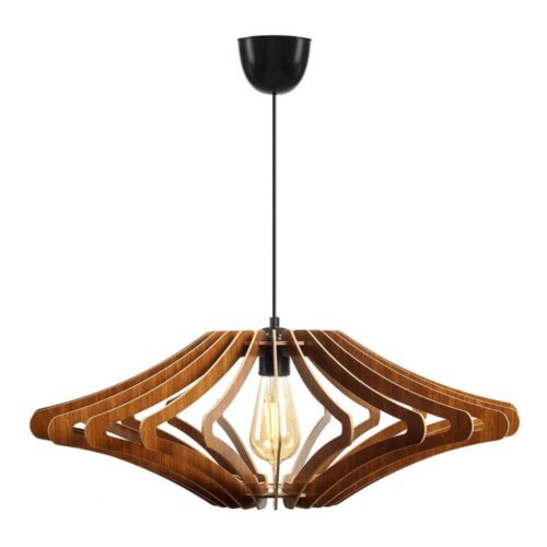 Csillár zsinóron 1xE27/60W/230V barna átm. 59 cm
