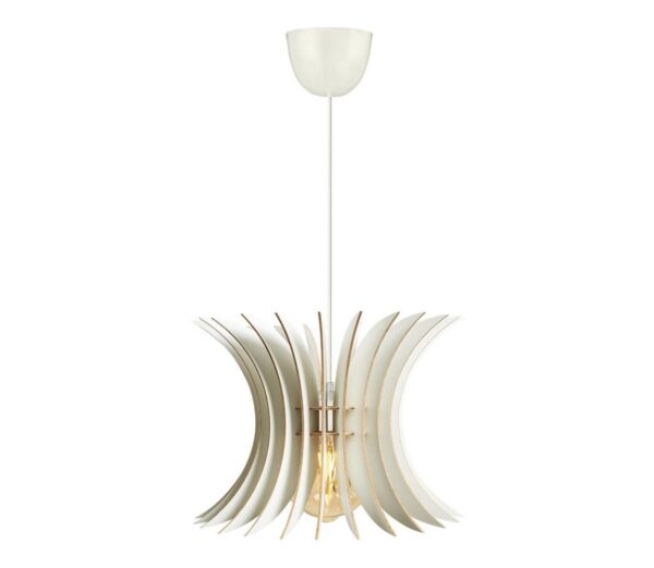 Csillár zsinóron 1xE27/60W/230V fehér átm. 20 cm