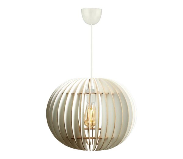 Csillár zsinóron 1xE27/60W/230V fehér átm. 36 cm