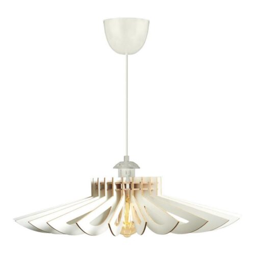 Csillár zsinóron 1xE27/60W/230V fehér átm. 52 cm