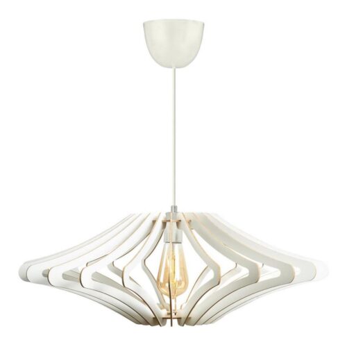 Csillár zsinóron 1xE27/60W/230V fehér átm. 59 cm