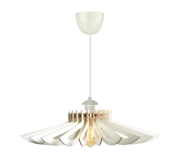Csillár zsinóron 1xE27/60W/230V fehér átm. 68 cm